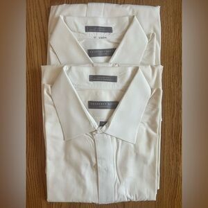 Lot of 2 Geoffrey Beene 17 32/33 Men’s Button-up Dress Shirts LS 100% Cotton